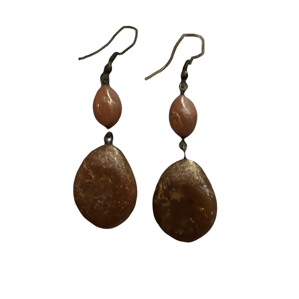 Elegant Brown Dangle Earrings